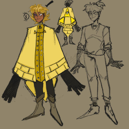 Human redesign of character from a cartoon "Gravity Falls"